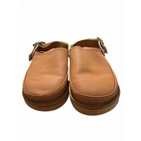 UGG GOLDENSTAR VILLA CLOG CHESTNUT SUEDE PLATFORM WOMEN'S SANDALS SIZE US 6 - Picture 3 of 7